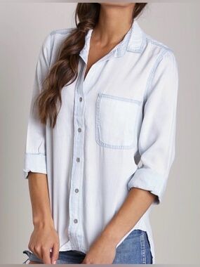 Bella Dahl shirt tail button down, flawed, medium